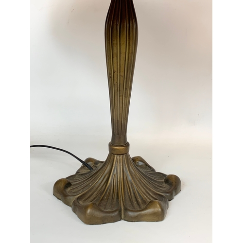 115 - A pair of large Tiffany style table lamps. 40 x 60cm.