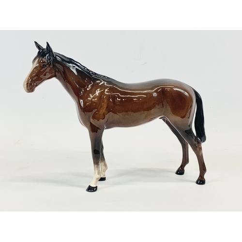 469 - 3 Beswick pottery animals. Horse measures 25 x 20cm.