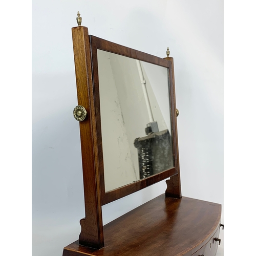 181 - A George III inlaid mahogany dressing mirror with 3 drawers. Georgian. Circa 1800. 54 x 22 x 56cm.