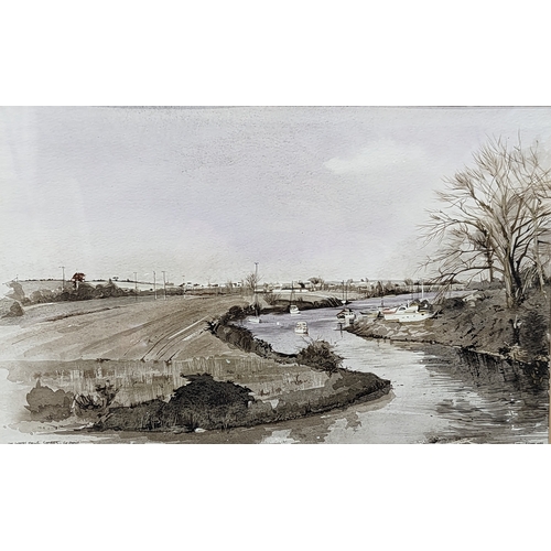 186 - A framed watercolour by Les Jones, 