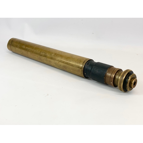 192 - A Victorian brass telescope by Ross London. 60cm