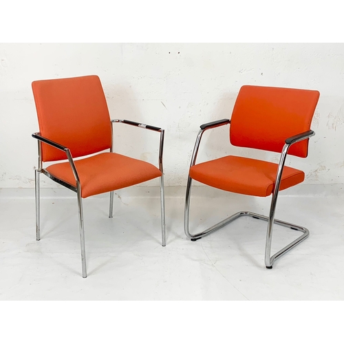 934A - 2 desk chairs by Boss Design. The “Carlo” armchair and the “Cantilever” chair.