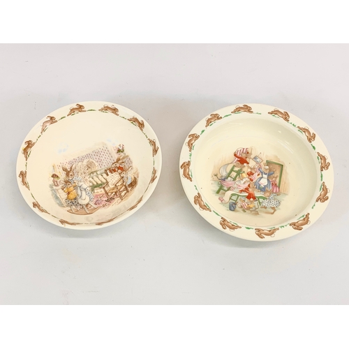 523 - 3 pieces of Royal Doulton Bunnykins pottery. Plate measures 20.5cm lo