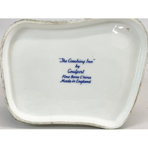 524 - A Coalport “The Coaching Inn”  with other pottery, including Belleek, Royal Doulton “Sping” a Coalpo... 