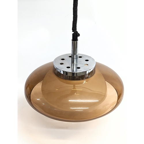 245 - A large Mid Century Italian Rolly ceiling lamp in the style of Guzzini. 50cm