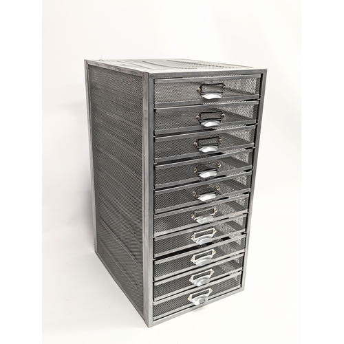 248 - A multi drawer filing chest. 27.5x35.5x55cm