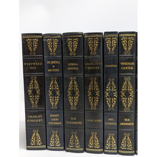 252 - A collection of leather bound classic books, including Pride & Prejudice by Jane Austen, Great Expec... 