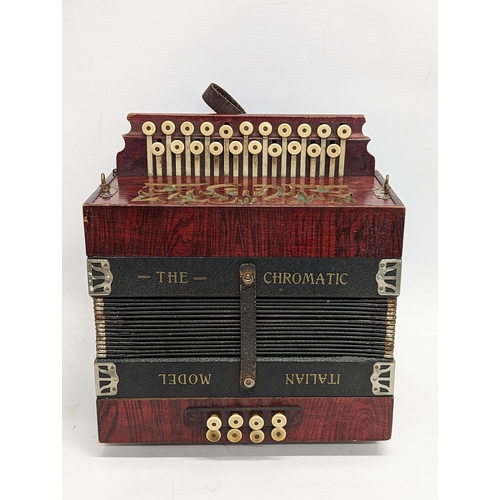 336 - Vintage style accordion, The Chromatic, Italian Model.