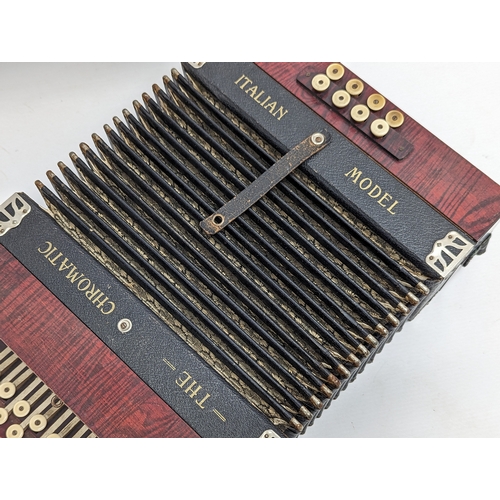 336 - Vintage style accordion, The Chromatic, Italian Model.