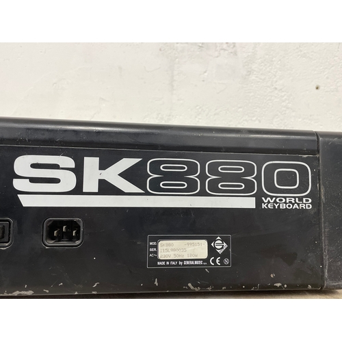 304 - A Gem SK 880 World Keyboard. By General Music. 135cm