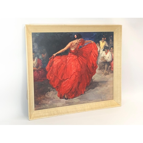 344 - A vintage print “The Red Skirt” 70 x 58cm