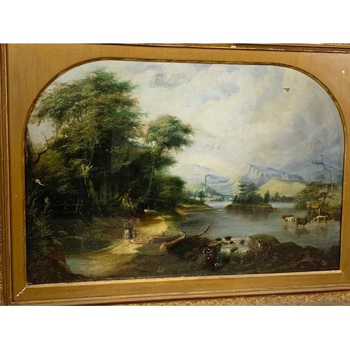 352 - A large Victorian oil painting. 123 x 91.5cm.