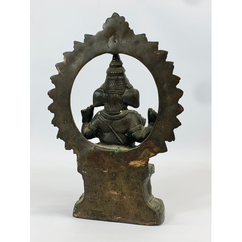 2 - A 19th century bronze Deity figure of Ganesha. 22x33cm