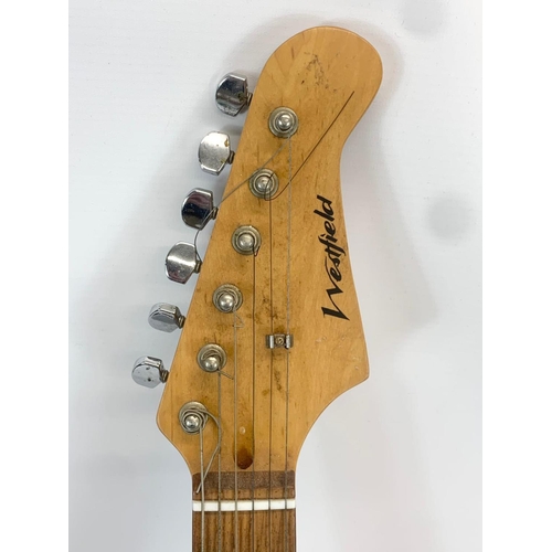 29 - An electric guitar by Westfield. 99cm