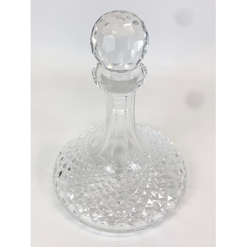 432 - A Waterford crystal ships decanter. 19 x 24cm