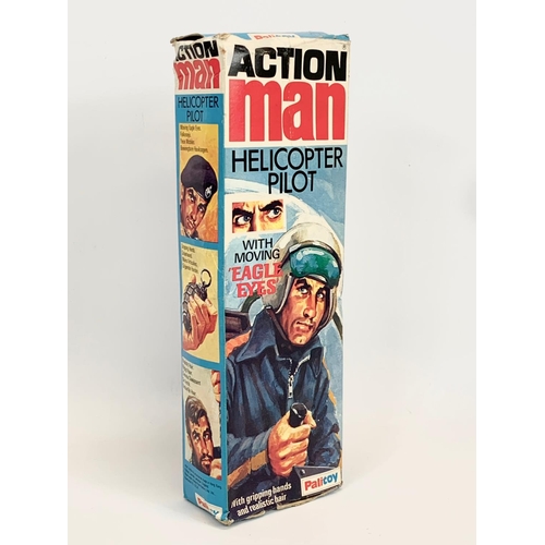 50 - A 1960’s Action Man “Helicopter Pilot” with original box and instructions. Including helmet and gogg... 