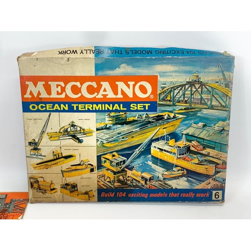 55 - A vintage Meccano Pcean Terminal Set in original box.