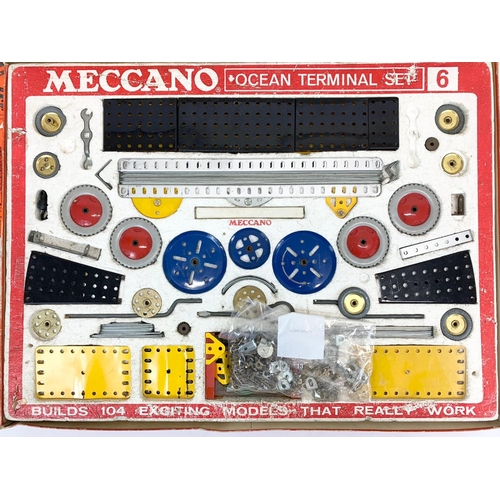 55 - A vintage Meccano Pcean Terminal Set in original box.