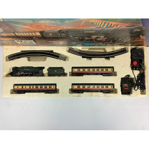 7 - A Hornby Railways “The Duchess” electric train set in box. Box measures 83cm