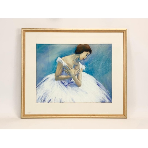 72 - A pastel by Ian Chapman. Titled “Capolio” 63 x 54cm including frame.