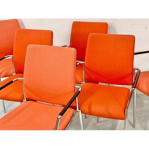 934 - A set of 6 Boss Design LTD “Carlo” chrome framed conference / desk chairs.