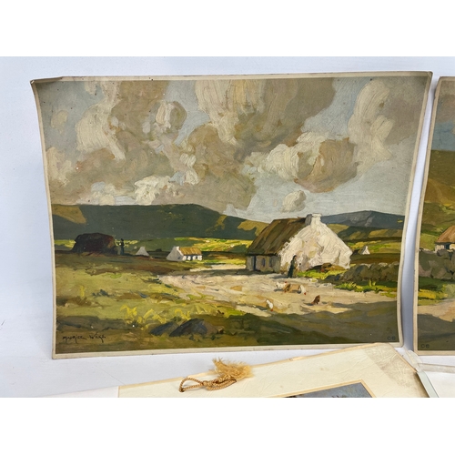 357 - 4 prints. 2 Maurice Wilks, a Sir William Russell Flint and Sir Gerald Kelly