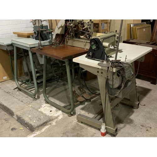 373 - 8 vintage industrial sewing machines.