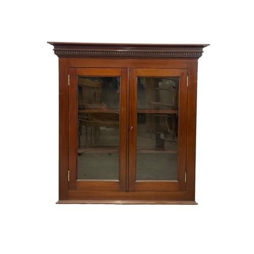 1089 - A late Victorian mahogany wall hanging bookcase. 101.5 x 32 x 104cm