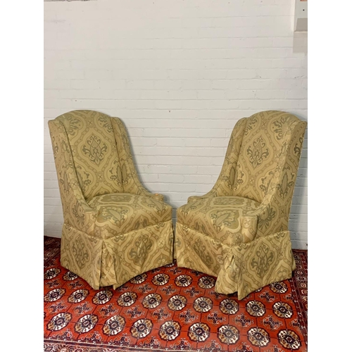 1098 - A pair of high back side chairs. 115cm