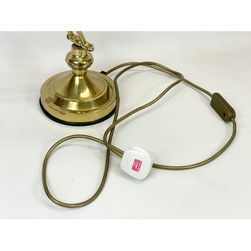 2 - A brass desk lamp. 25 x 31cm