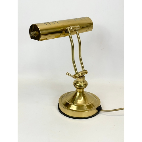 2 - A brass desk lamp. 25 x 31cm