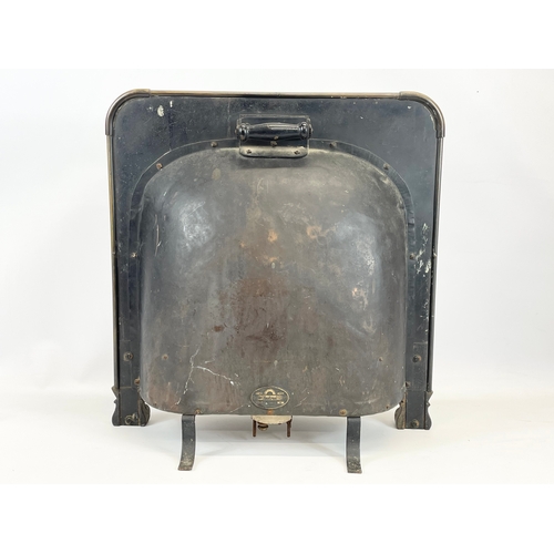 21 - A vintage Heatrae brass and copper fire inset. 51 x 22 x 53cm