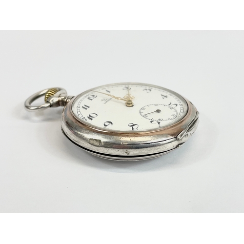 528 - An omega pocket watch. Stamped 0.800.