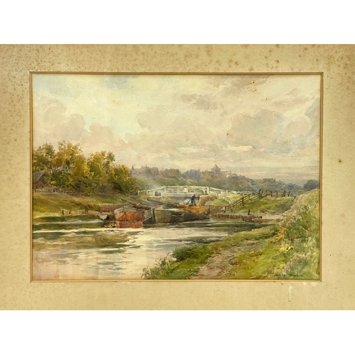 27 - A watercolour painting by Joseph Powell. Painting measures 37 x 26cm. Frame measures 59 x 51cm