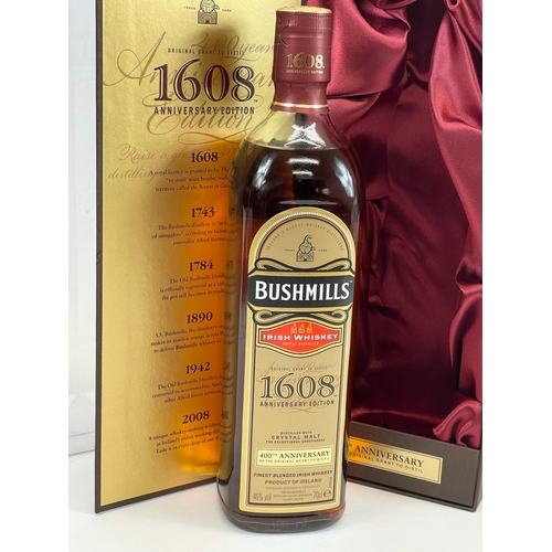 30 - A bottle of unopened Bushmills Irish Whiskey 1608 Anniversary Edition. 70cl