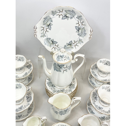 437 - A 55 piece Royal Albert “Silver Maple” coffee set.