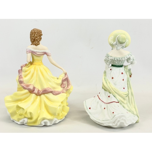 445 - 2 Royal Doulton figurines. Lady Doulton Jane, Michael Doulton Exclusive 22.5cm. Pretty Ladies Summer... 