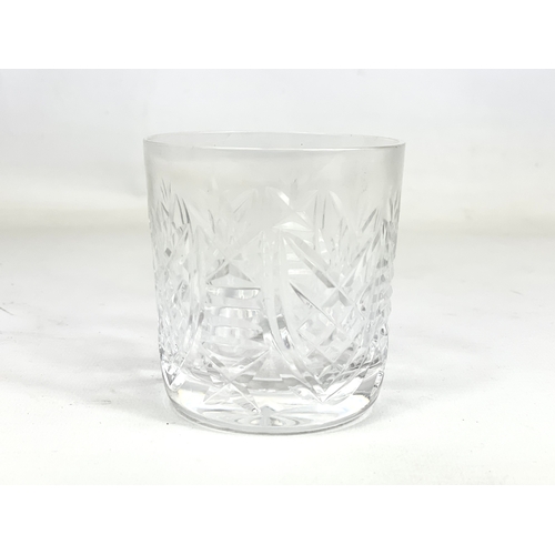 451 - A set of 3 vintage Waterford Crystal “Clare” pattern whiskey tumbler glasses. 1956.