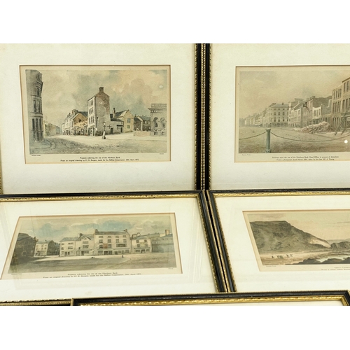 44 - A set of 8 early 20th century prints of Northern Ireland scenes. 28.5 x 23cm