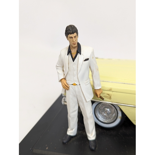 68 - Al Pacino's Scarface model of 1963 Cadillac, series 62. By Jada Toys. 37.5x18.5cm