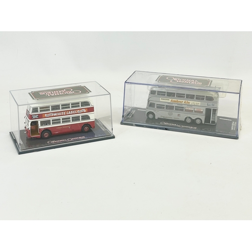 131 - 2 Limited Edition “The Original Omnibus Company” model buses. Largest 19cm