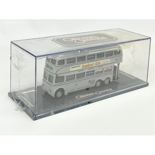 131 - 2 Limited Edition “The Original Omnibus Company” model buses. Largest 19cm