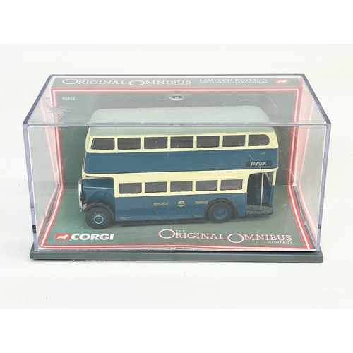 132 - 2 Limited Edition Corgi The Original Omnibus Company model buses. 15cm