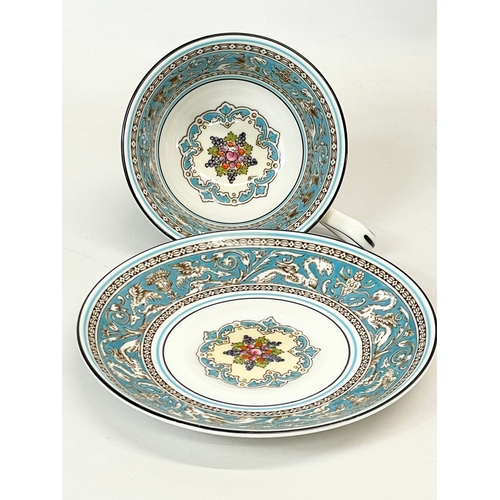 489 - A 20 piece Wedgwood “Florentine” pattern tea set. 6 sandwich plates, 6 cups, 6 saucers, milk jug and... 