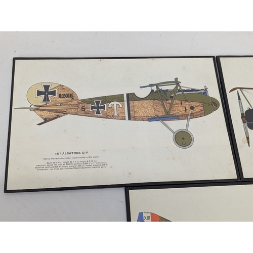 134 - 5 prints of World War 1 British aeroplane. 30.5x20cm