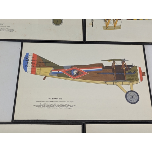 134 - 5 prints of World War 1 British aeroplane. 30.5x20cm