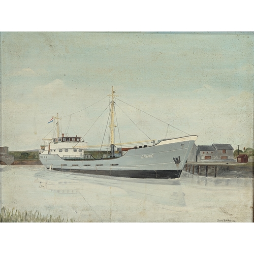 125 - An oil painting by John Baird, 1981, of ship 