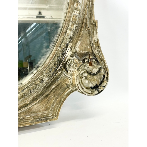 15 - A large Victorian gilt framed mirror. 83 x 111cm