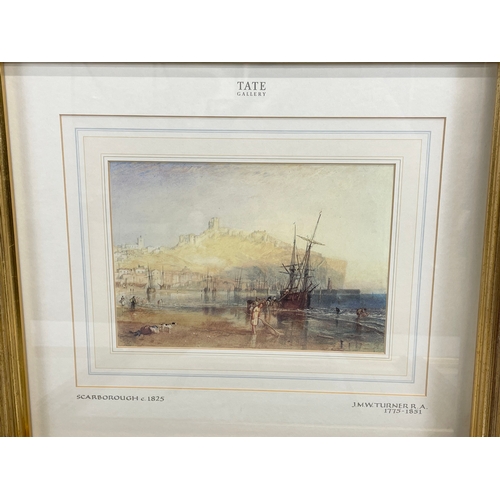 138 - A set of 6 J.M.W Turner prints. The Ports of England. Tate Gallery. With paperwork 42 x 37cm