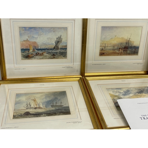 138 - A set of 6 J.M.W Turner prints. The Ports of England. Tate Gallery. With paperwork 42 x 37cm